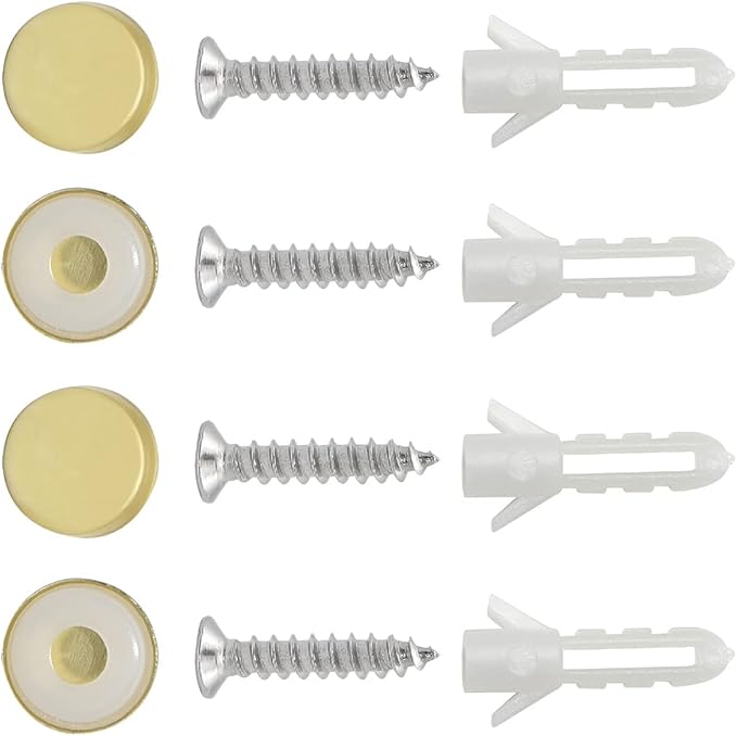 12-Inch Gold Wine Glass Rack, Under Cabinet Wine Glass Holder Stemware Rack - Hanging Stemware Holder for Cabinet Kitchen Bar, Set of 3
