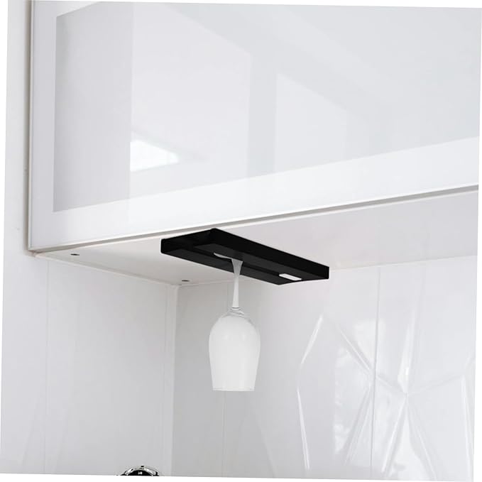 Stylish Tall Wine Rack under Cabinet Wine Glass Holder Mug Rack Hanging Cup Holder for Kitchen Bar Glasses Storage