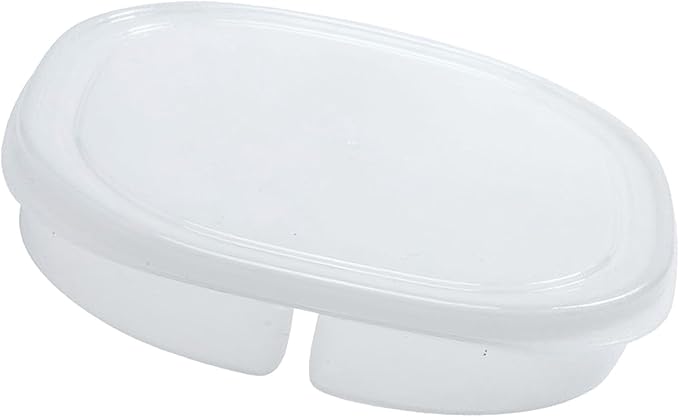 Yosoo 4 Grid Food Storage Container Transparent Fridge Organizer with Lid for Onion Ginger Garlic