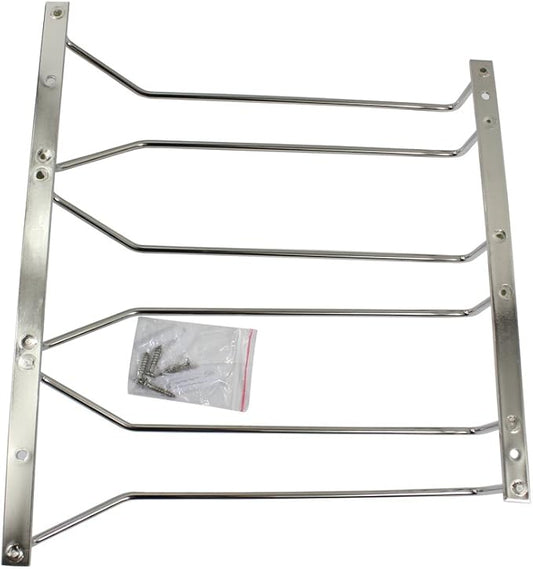 27 cm stainless steel wine glass holder rack, chrome wine glass holders under cabinet, 1 piece (3 rows)