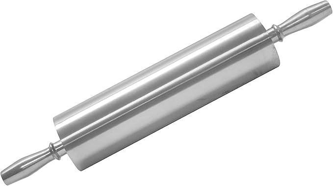 Soro Essentials- 15" Aluminum Rolling Pin 3-1/2" Diameter- Durable Dough Roller with Handles Baking Rolling Pin Pizza Fondant Crust Pastry and Dough Kitchen Essential Utensil for Home Restaurant