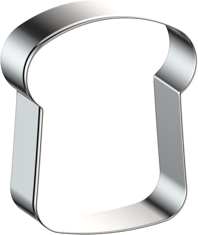 Slice of Bread Cookie Cutter Set - 5", 4", 3", 2" - 4 Piece Toast Food Cookie Cutters Shapes - Stainless Steel