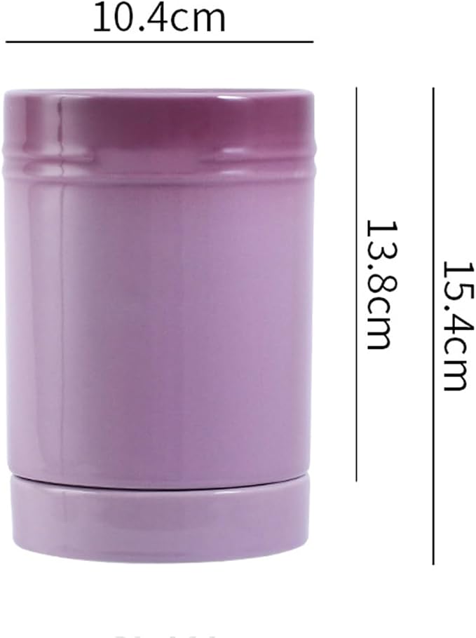 LAYUON Utensil Holder,Ceramic Utensil Crock with Cooking Tool Organizer Crock for Spoons, Spatulas, Tongs for Kitchen Decor ousewarming Gift, ,Purple