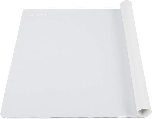 LONGFITE Silicone Baking Mat 23.6''x19.7'' Extra Large for Dough Rolling Pastry Fondant Mat Nonstick and Nonskid Heat Resistent, Countertop Protector, Dining Table Mat and Placemat (Extra Large, Gray)