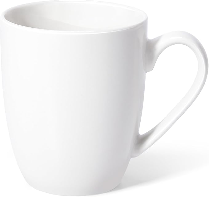 Urbanstrive 16 oz Large Coffee Mugs Set of 4 Ceramic Coffee Mug White Coffee Cups Tea Cups Idea Gift for Women Men House Warming Gifts New Home Office, White 4 Pack