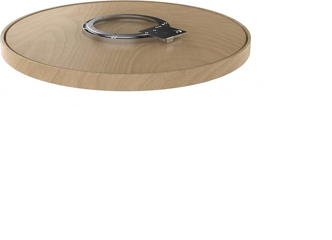 Rev-A-Shelf - 4WLS001-32-B52 - 32 in. Wood Full Circle Lazy Susan Single Shelf with Swivel Bearing