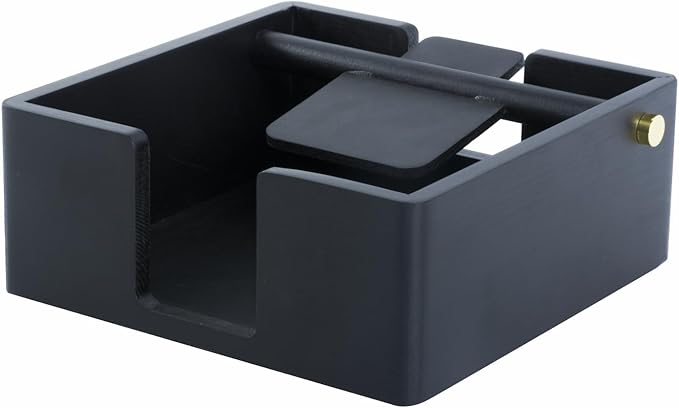 Natural Pine Napkin Holder for Table, Napkin Dispenser, Decorative Beverage Napkin Holder for Kitchen, Home,Bar (Black)