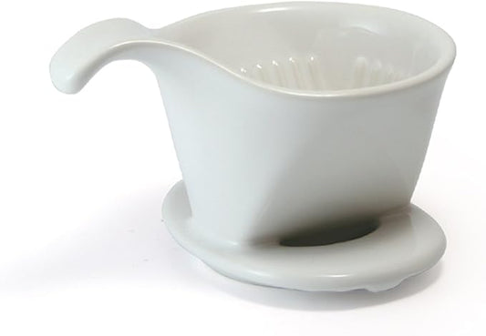 Zero Japan - Bee House Pour Over Coffee Dripper - Lead-Free & Cadmium-Free Ceramic Coffee Maker with Elegant Peek Hole, Drip Cone Brewer Coffee Gift, Brewing Accessories - White, Small Size