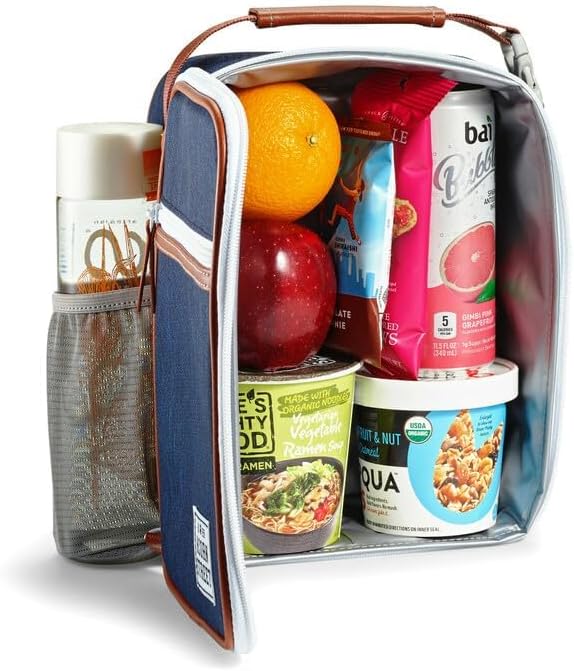 Foundry by Fit + Fresh, Thayer Insulated Lunch Bag with 2 Food Containers & 18oz. Stainless Steel Tumbler, Reusable Lunch Box, Mini Cooler Bag, Perfect for Work, College, Picnics