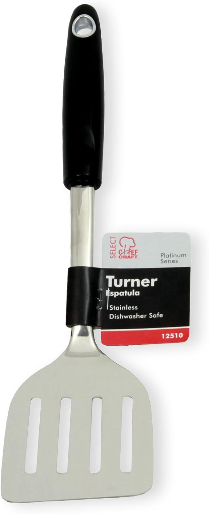 Chef Craft Heavy Duty Turner/Spatula, 13.5 Inch, Stainless Steel