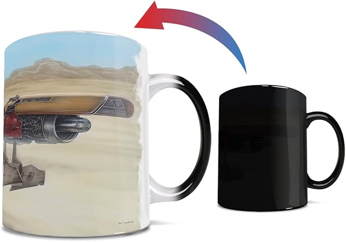 Morphing Mugs Star Wars – The Mandalorian – The Marshal - Thomas Kinkade Studios – One 11 oz Color Changing Ceramic Mug – Image Revealed When HOT Liquid Is Added! MMUG1445