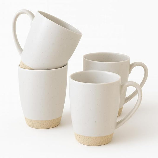 Ynfree Mother's day Ceramic Large Latte Mug Set of 4, 16oz - Microwavable, Porcelain Coffee Cups With Big Handle - Modern And Fashion Style For Kitchen,For mom, grandma,wife