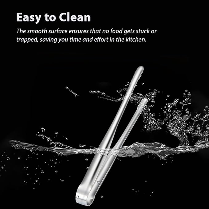 2 Pcs Korean BBQ Tongs Kitchen,Stainless Steel Meat Grill Tong For Cooking Portable Kitchenware Grill Tongs for Home Outdoor Steak Salad Food