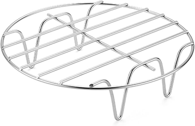 Round Cooking Rack, Round Wire Rack Baking Steaming Roasting Rack Set Stainless Steel, Nonstick Wire Grids Rack For BBQ Grilling Roasting Steaming Baking Drying