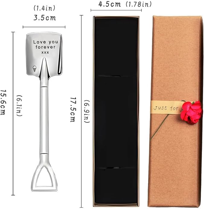Custom Spoon, Engraved Stainless Steel Coffee Spoon - Personalized Ice Cream Spoon with Mirror Finish - Ideal Anniversary, Birthday, Christmas Gifts