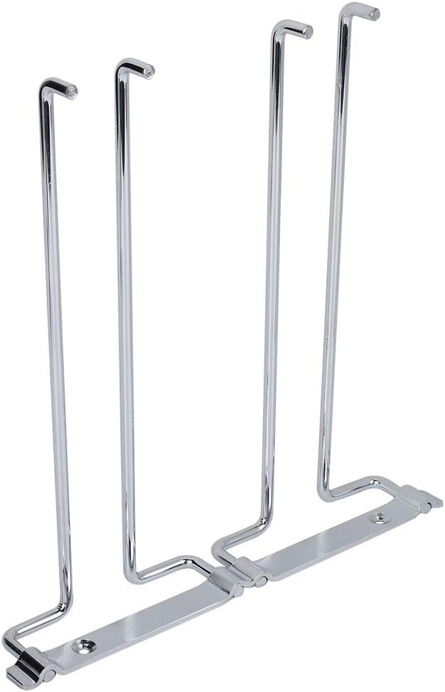 10 Inch Wine Glass Rack, Cup Wall Mounted Stemware Under Cabinet Wire Wine Decor Rack Hanging Stemware Holder Kitchen Shelves for Home Bar