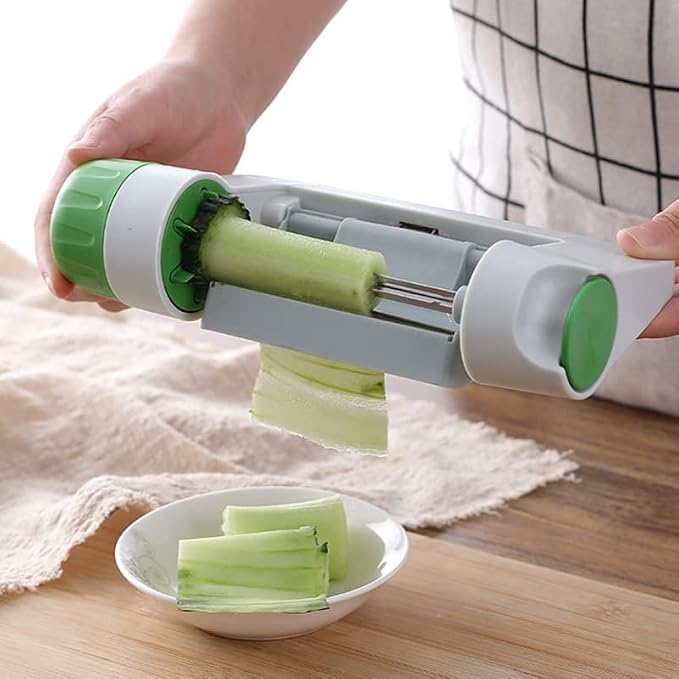 RUNAAJA Multi-function Stainless Steel Fruit Vegetable Sheet Slicer Kitchen Gadgets is an innovative fruit and vegetable slicer which you can use to create wafer-thin sheets.
