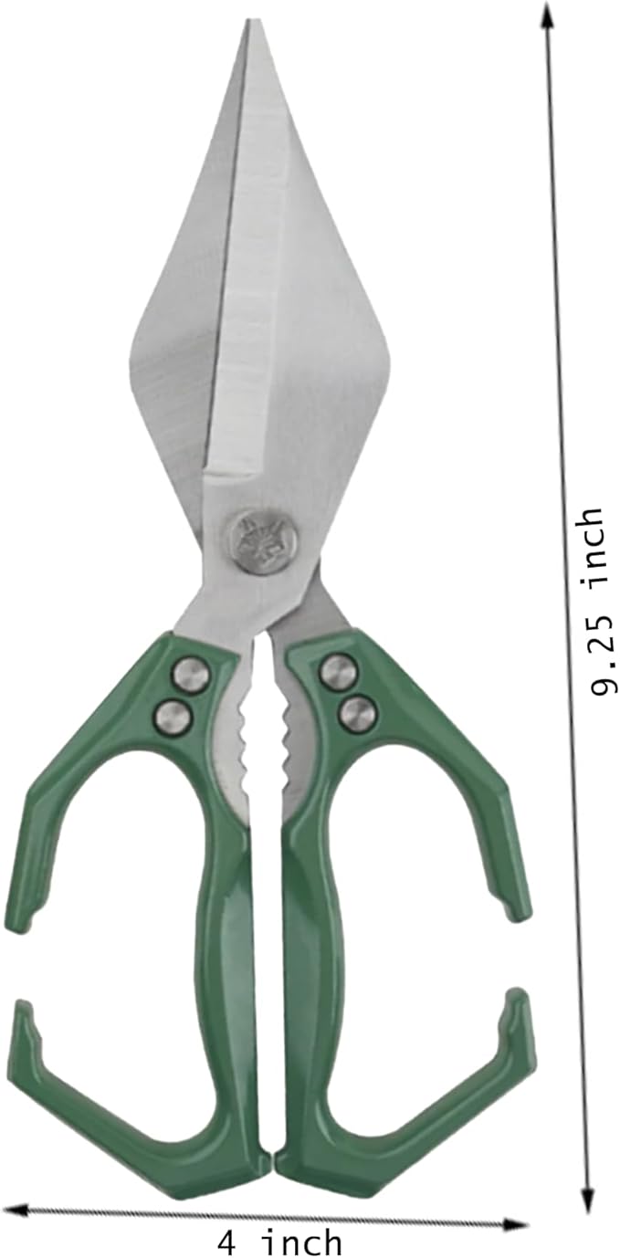 Heavy Duty Poultry Shears Kitchen Scissors,Japanese High-Carbon Steel Cooking Scissor,Multifunctional Shears,2025 New Heavy Duty Kitchen Scissors,for Chicken Meat Seafood Bone Cutting (Green)