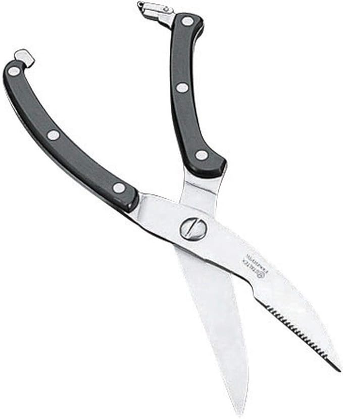 Metaltex 251805 "Professional" Poultry Scissors, Silver/Black