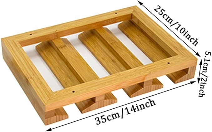 4 Sectional Under Cabinet Wood Wine Glass Rack，Hanging Shelf Stemware Rack Bar Organizer with Up to 1 Row 2 Wine Glass Storage(3 Rows)