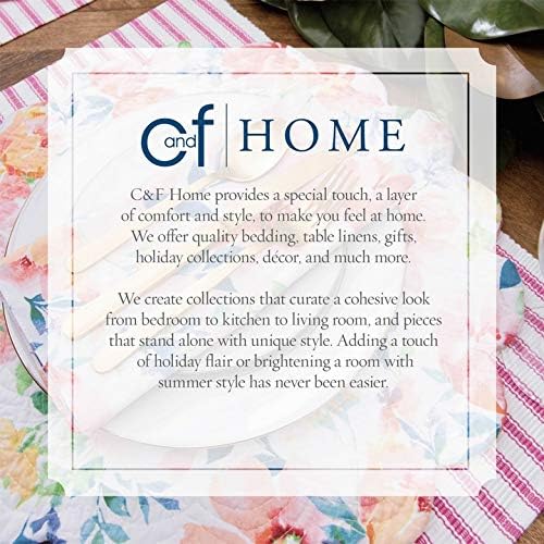 C&F Home Bailey Vintage Quilted 100% Cotton Set of 6 Placemats 13" x 19" Versatile Floral Spring Springtime Fall Autumn Harvest Jacobean Kitchen Tabletop Reversible Machine Wash Scalloped Decor