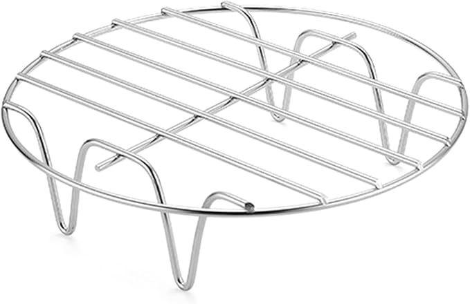Round Cooking Rack, Round Wire Rack Baking Steaming Roasting Rack Set Stainless Steel, Nonstick Wire Grids Rack For BBQ Grilling Roasting Steaming Baking Drying