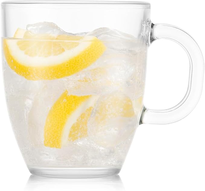 Bodum 12oz Bistro Coffee Mug Single-Wall Tempered Glass, 2 Pack, Clear | Single-Wall