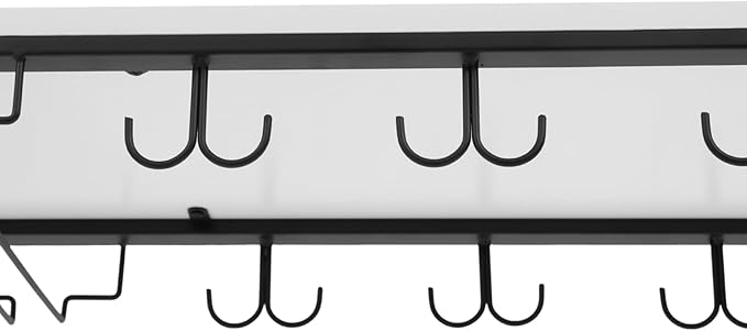 Hanging Wine Rack with Glass Holder and Shelf Metal Ceiling Bar Wine Glass Rack Industrial Wall Mounted Floating Shelve Perfect for Bar Cafe Kitchen Restaurant