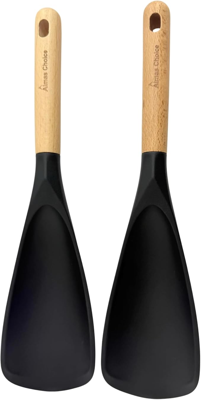 Silicone Spatula Spoon Set – Heat Resistant Cooking Spoons for Non-Stick Cookware, Small Silicone Spatulas for Kitchen Use