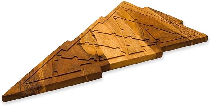 Affinity Decor Christmas Tree Cutting Board for Kitchen, Tree Shaped Wood Cutting Board, Wooden Serving Tray for Cheese, Charcuterie Platter (Lighting Christmas Tree Board 15"L x 9"W)