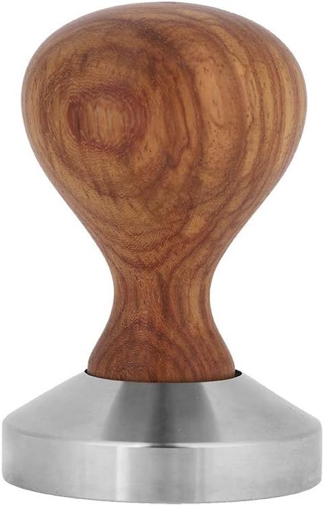 Fdit Coffee Tamper with Rosewood Handle, 51mm, 304 Stainless Steel Base, Ergonomic Design, Lightweight and Portable