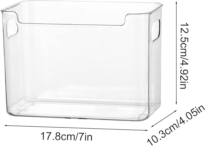 Organizers - Clear Stackable Containers & Boxes | Refrigerator Storage Bins - for Closet, Home, Desk, Bedroom, Office, Room, Kitchen & Sink