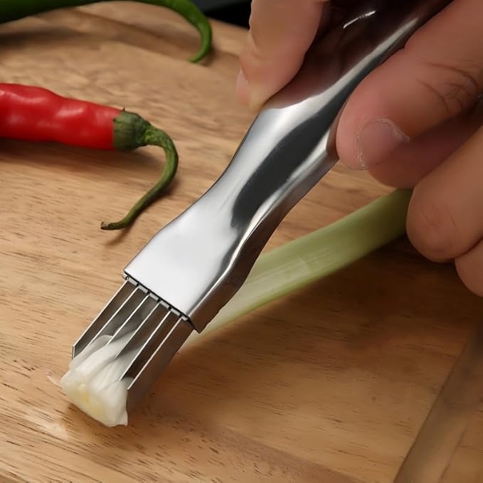 Shred Silk The Knife, 2024 New Stainless Steel Chopped Green Onion Knife, Food Speedy Chopper, Sharp Scallion Shredding Cutter, Kitchen Vegetable Cutter Household Multifunctional Food Slicer(3pcs)