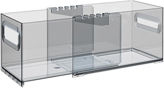 Storage Drawer, Pull Out Plastic Food Fridge Organizer Bins for Pantry Shelf Refrigerator Organization Kitchen Bathroom Cabinet Closet Office Clear blue