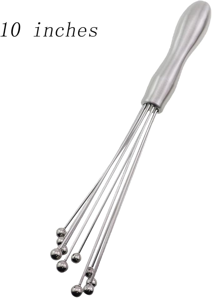 2PCS 430 Stainless Steel Mini Ball Shape Whisk 10/12inch Hand Creamer Cooking Tools Suitable for Kitchen Baking