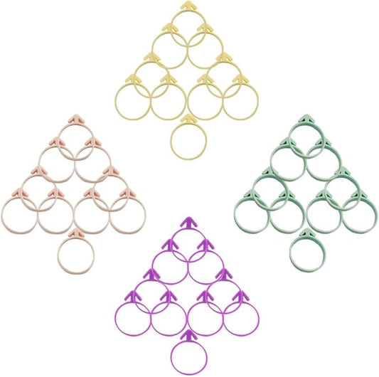 40Pcs Bag Clips – Reusable Silicone Pastry Bag Ties, 4-Color Icing Bag Clips for Cookies/Cupcakes/Pastry, Sealing Baking Supplies (Piping Bag Holder)
