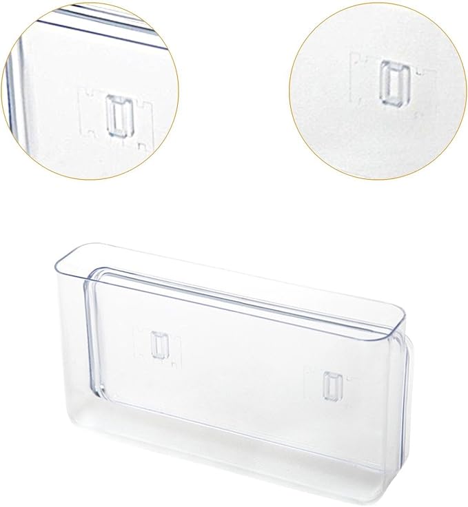Clear Compact Home Wall Mount Organizer for Kitchen Cabinet Door Storage Basket for Utility Room Pantry, 22 cmx4.5 cmx12 cm