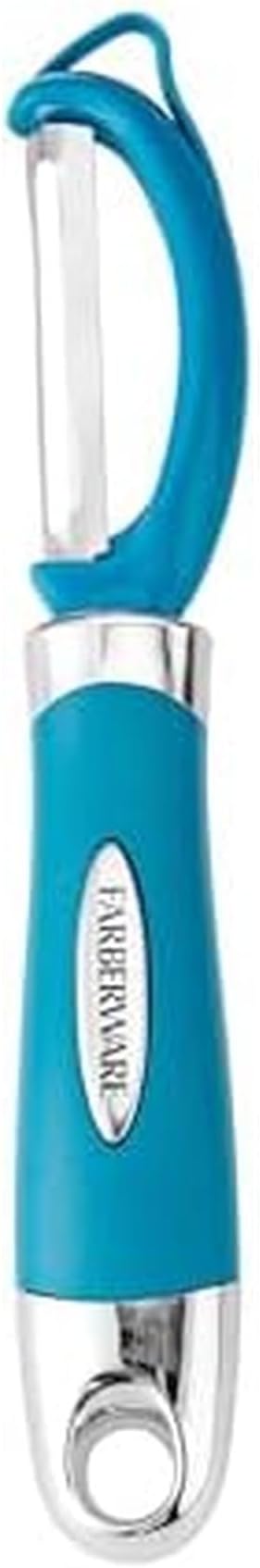 Farberware Euro Peeler, a Kitchen Essential for Quick and Easy Peeling of Produce, Chocolate, Cheeses and More, Features Hang-Hole for Easy Storage, Dishwasher Safe, Dark Teal
