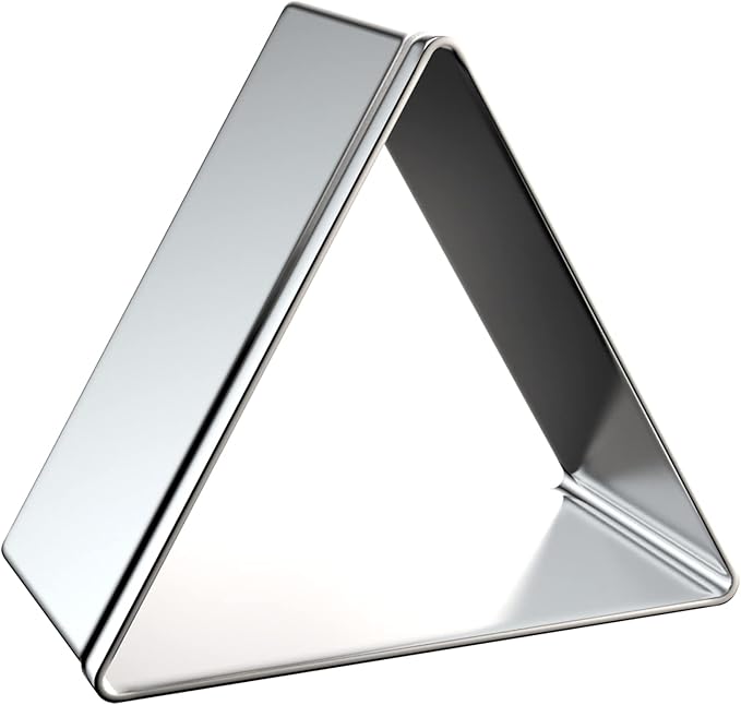 Equilateral Triangle Cookie Cutter Set Large - 5 Inch, 4 Inch, 3 Inch, 2 Inch - Geometric Frame Plaque Cookie Cutters Shapes Molds - Stainless Steel