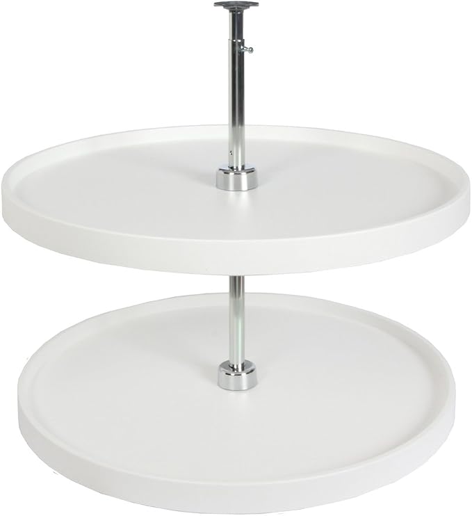 Knape & Vogt 24-In 2-Tier Full-Round Lazy Susan, White