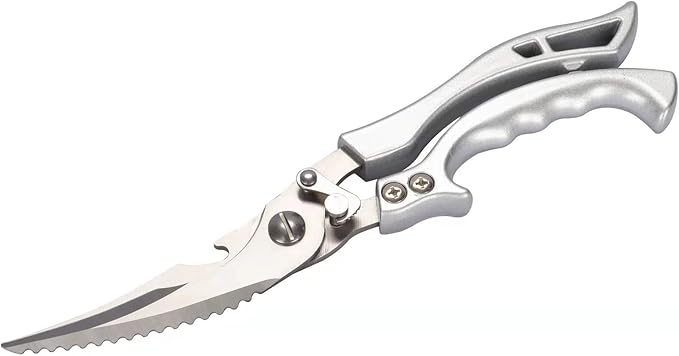 Heavy Duty Stainless Steel Kitchen Scissors, Professional Cooking and Poultry Shears for Bones, Turkey, Meat, Fish and Vegetables, 1-Pack