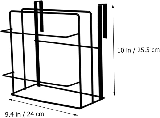 2pcs Chopping Board Wrought Iron Hanger Metal Wall Hanging Basket Under Cabinet Basket Bathroom Door Organizer Inside Cabinet Door Storage Kitchen Door Organizer Towel Holder Grid