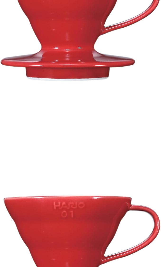 Hario V60 Ceramic Coffee Dripper Pour Over Cone Coffee Maker Size 02, White