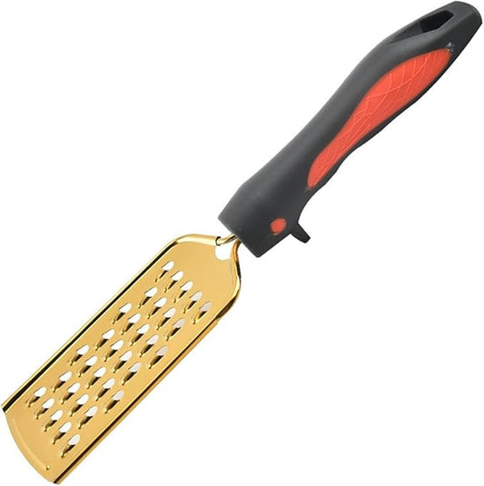 Professional Cheese Grater with Anti-Slide Handle, Gold Stainless Steel Cheese Grater Handheld, Grater Hand Crank, Practical Kitchen Gadgets, Graters for Cheese, Chocolate, Spices (Medium Coarse)