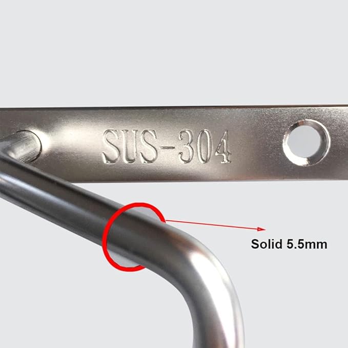 MObyat 1/2/3 Rows Wine Glasses Hanging Rack, Hanging Wine Glass Rack Under Cabinet, Storage Hanger Organizer for Kitchen Cabinet Bar, with Screws (Size : 2Rows(22.5X27CM/8.9X10.6IN))