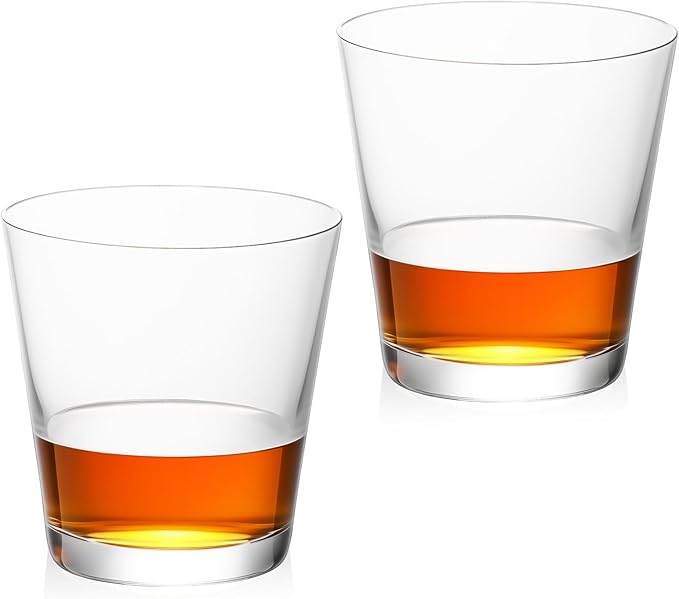 KAMMAK Shot Glasses Set of 2, 330ml/11.1oz Clear Espresso Shot Glass with Heavy Base for Bar Restaurants Home, Small Whiskey Shot Glass for Vodka, Whiskey, Tequila, Spirits & Liquors