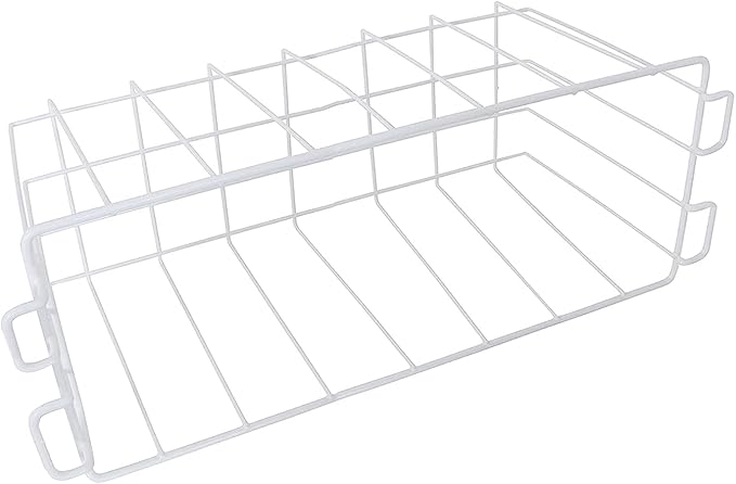 Orgneas Chest Freezer Baskets, 16.5" Freezer Organizer Bins Deep Freezer Storage Bins Metal Wire Baskets with Hanging Handles 4Pcs