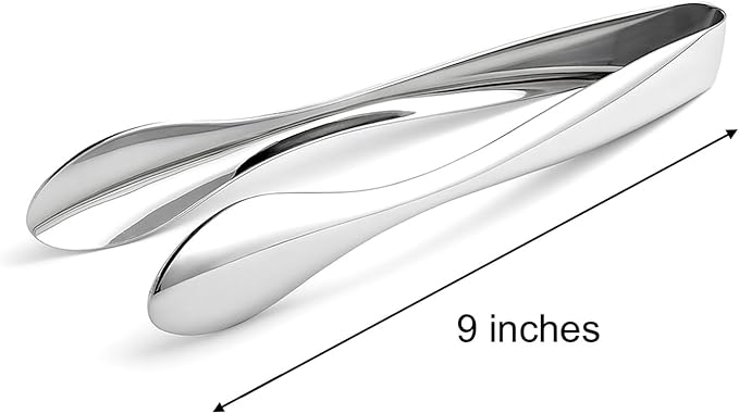 Premium Stainless Steel Serving Tongs (9'' Large)