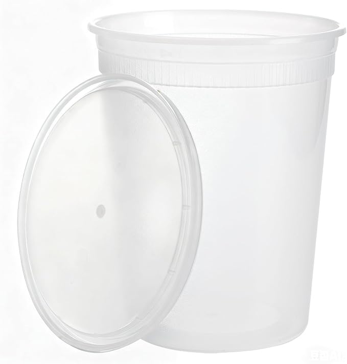 Lawei 50 Pack 32 oz Deli Containers with Lids - Leak-Proof Plastic Food Storage for Meal Prep, Soup and Leftovers - Microwave, Dishwasher and Freezer Safe To Go Containers, BPA-Free