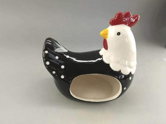 Ceramic Sponge/Scrubbie Holder (Black Chicken)